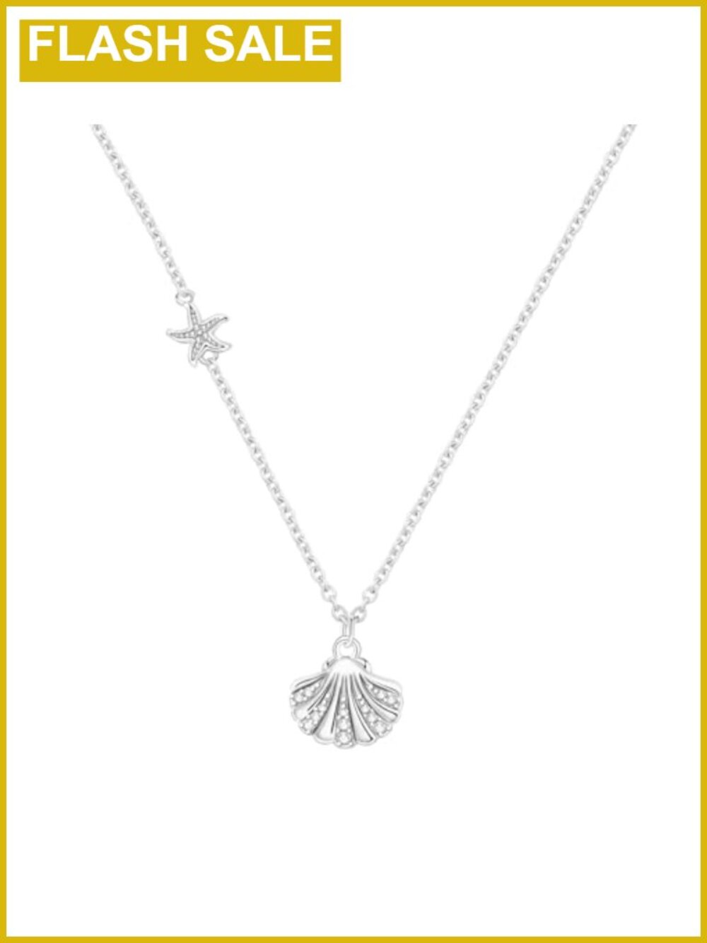 925 Sterling Silver Pendant Necklace 18K Gold Plated CZ Women Jewelry